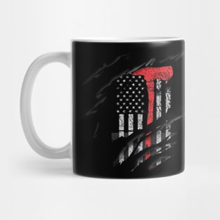 Red Line Flag Rip Mug